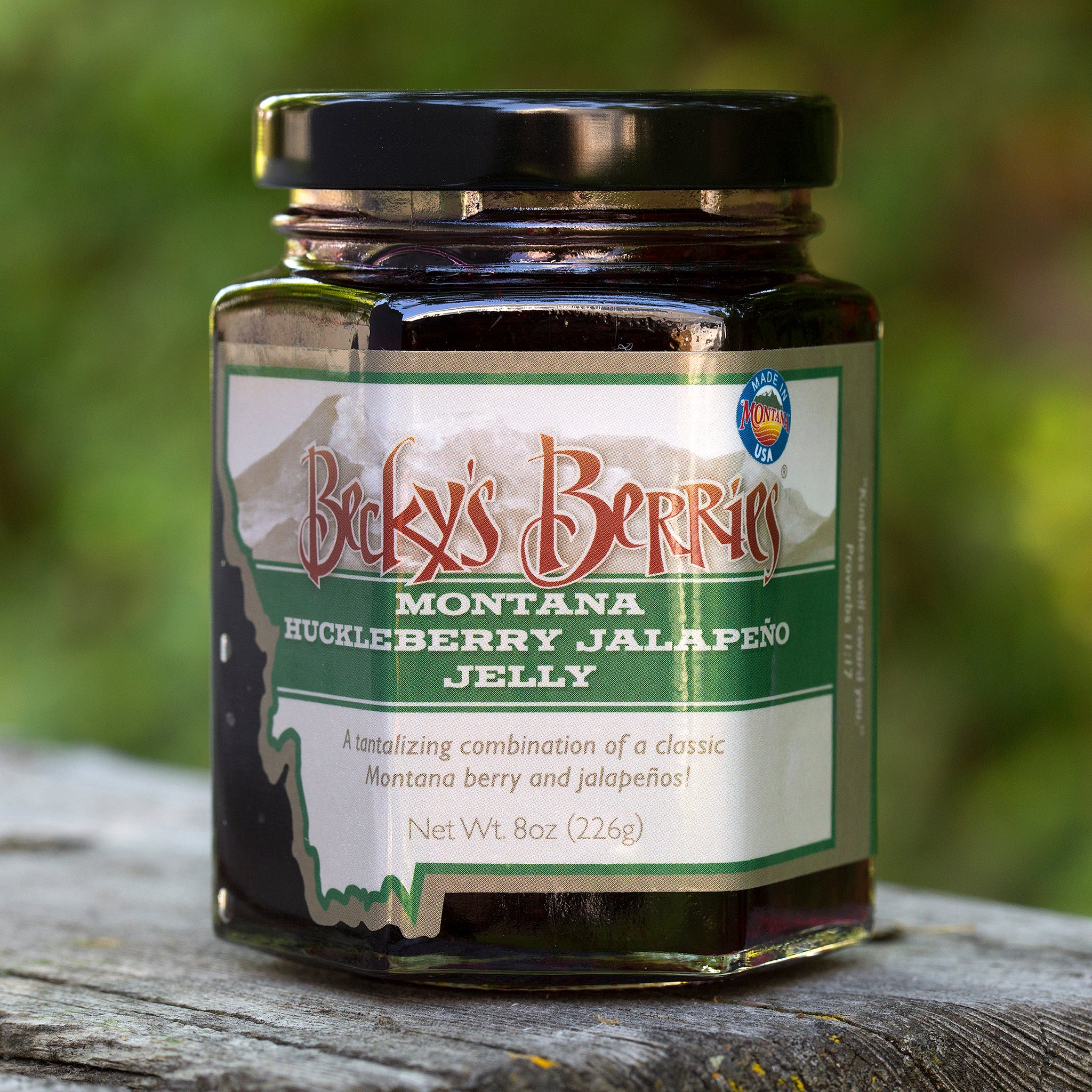ヤギッコリー Montana Huckleberry Jalapeno Pepper Jelly – Becky's Berries Jams
